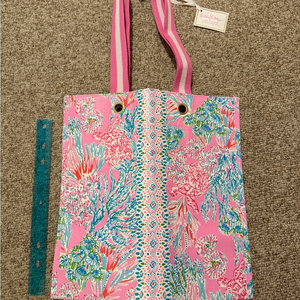 Lilly Pulitzer Pink and Blue Patterned Tote
